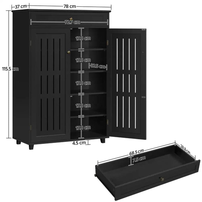 Yaheetech 5-Tier & 1 Drawer Shoe Storage Cabinet 5-Tier & 1 Drawer Shoe Storage Cabinet
