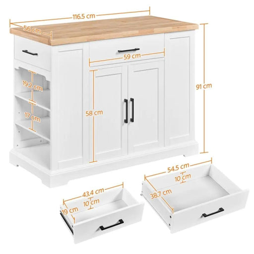 Yaheetech Rolling Kitchen Island Trolley Modern Storage Cabinet Rolling Kitchen Island Trolley Modern Storage Cabinet