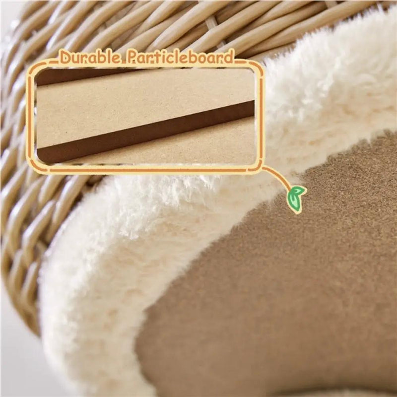 Yaheetech 36″ Tall Rattan Cat Tree Cat House Cat Tower 36″ Tall Rattan Cat Tree Cat House Cat Tower