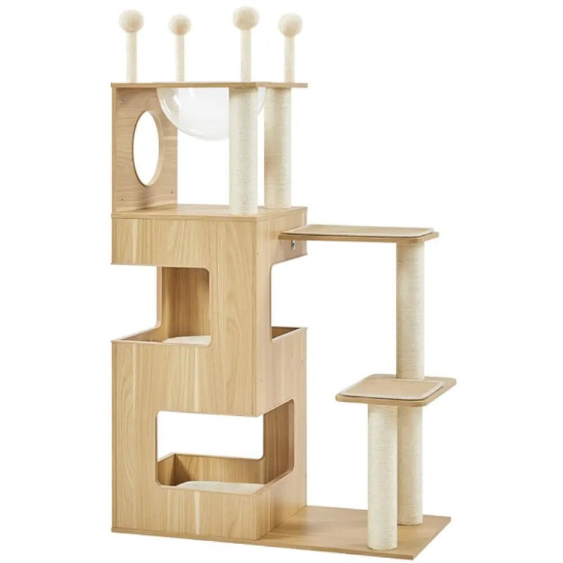 Yaheetech 53" Tall Wooden Cat Tree Tower 53" Tall Wooden Cat Tree Tower