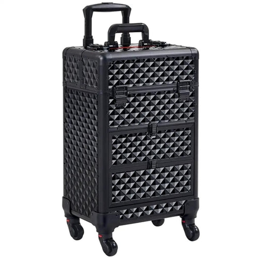 Yaheetech Professional Rolling Makeup Train Case with Drawers Professional Rolling Makeup Train Case with Drawers