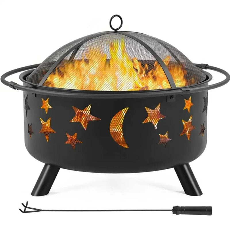 Yaheetech Round Fire Pit Round Fire Pit