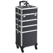 5-In-1 Professional Aluminum Rolling Cosmetic Makeup Train Cases Trolley – view 2
