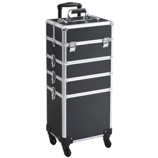 5-In-1 Professional Aluminum Rolling Cosmetic Makeup Train Cases Trolley – view 2