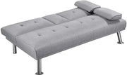 Yaheetech Fabric Upholstered Convertible Futon Sofa Bed Fabric Upholstered Convertible Futon Sofa Bed