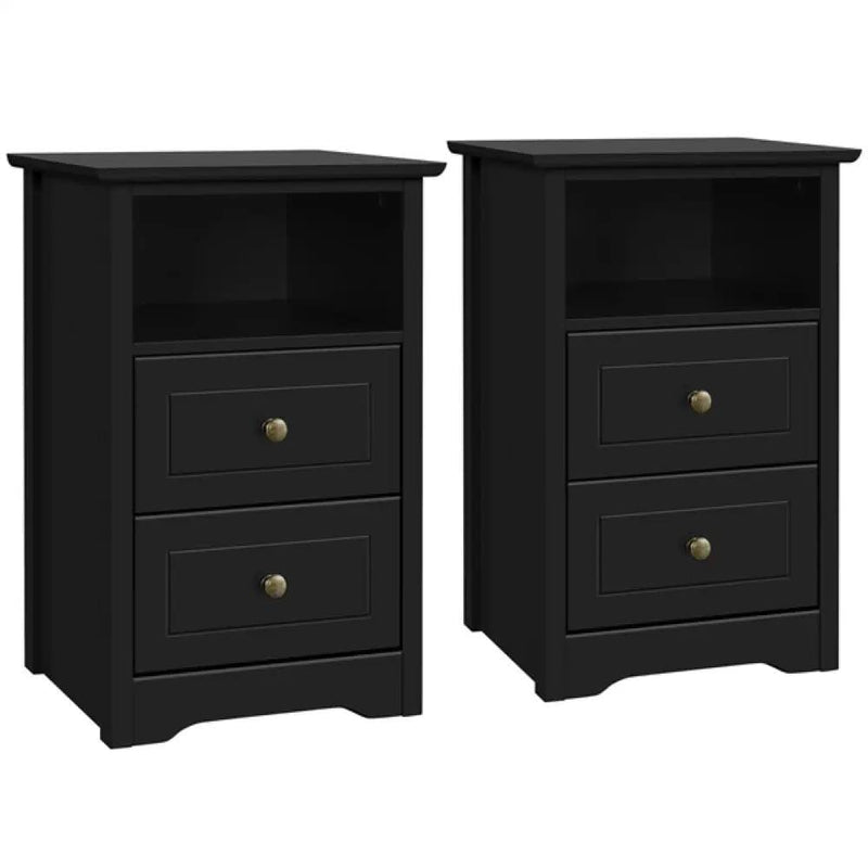 Yaheetech 2pcs Bedside Table Sofa Side Table 2pcs Bedside Table Sofa Side Table