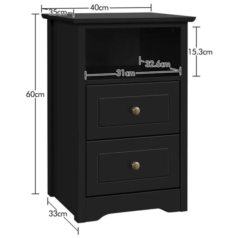 Yaheetech 2pcs Bedside Table Sofa Side Table 2pcs Bedside Table Sofa Side Table