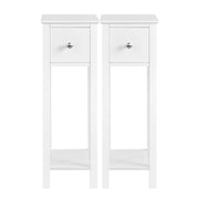 Yaheetech Slim Bedside Tables Nightstand Set of 2 Slim Bedside Tables Nightstand Set of 2