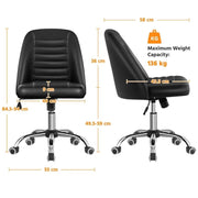 Yaheetech Faux Leather Mid Back Home Office Desk Chair Faux Leather Mid Back Home Office Desk Chair
