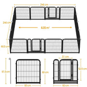 Yaheetech 16pcs Dog Pen Pet Barrier Fence 16pcs Dog Pen Pet Barrier Fence