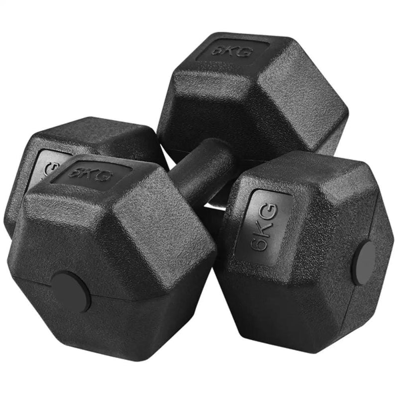 Yaheetech 2x6kg Hexagon Dumbbells Set 2x6kg Hexagon Dumbbells Set