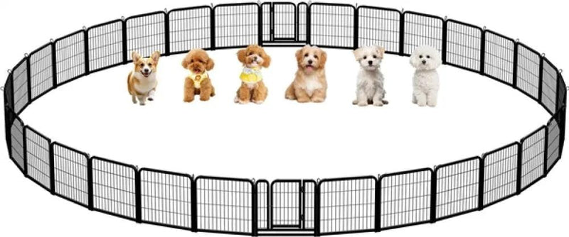Yaheetech 32pcs Dog Pen Metal Pet Playpen 32pcs Dog Pen Metal Pet Playpen