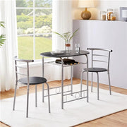 Yaheetech Modern Round Dining Table Set for 2 Dining Chairs Modern Round Dining Table Set for 2 Dining Chairs