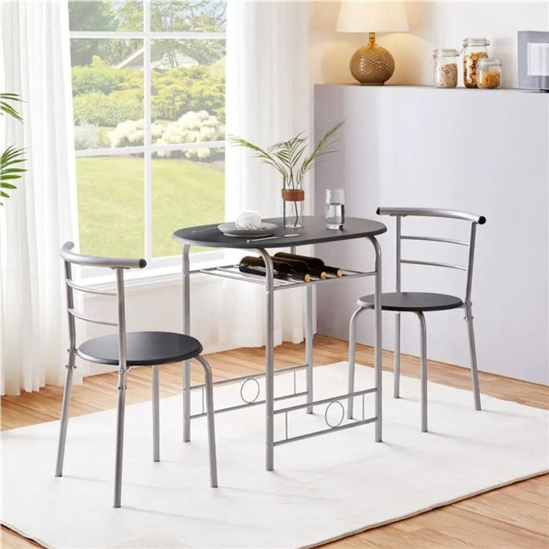 Yaheetech Modern Round Dining Table Set for 2 Dining Chairs Modern Round Dining Table Set for 2 Dining Chairs