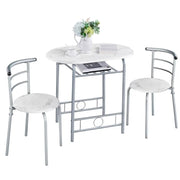 Space Saving Dining Table Set Modern Round Dining Table Set for 2 – view 2
