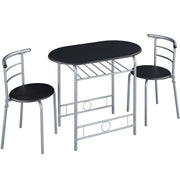 Yaheetech Modern Round Dining Table Set for 2 Chairs + 1 Table Modern Round Dining Table Set for 2 Chairs + 1 Table