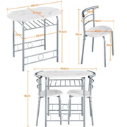 Yaheetech Modern Dining Set 1X Table + 2 Chairs Modern Dining Set 1X Table + 2 Chairs