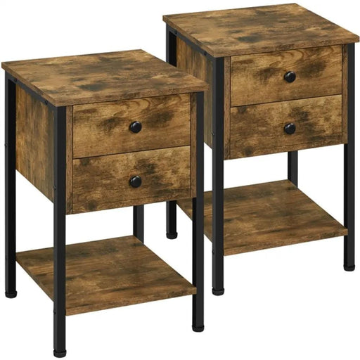 Yaheetech 1 Pair Side Table End Table Nightstand Bedside Table 1 Pair Side Table End Table Nightstand Bedside Table