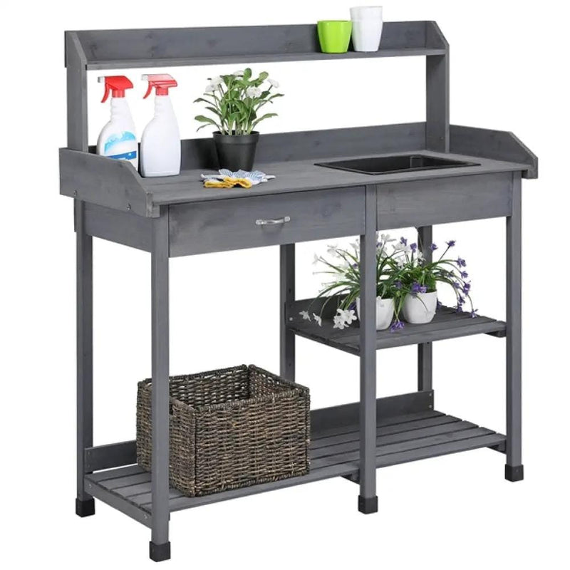 Yaheetech Garden Potting Bench with Basin Garden Work Bench Station Garden Potting Bench with Basin Garden Work Bench Station