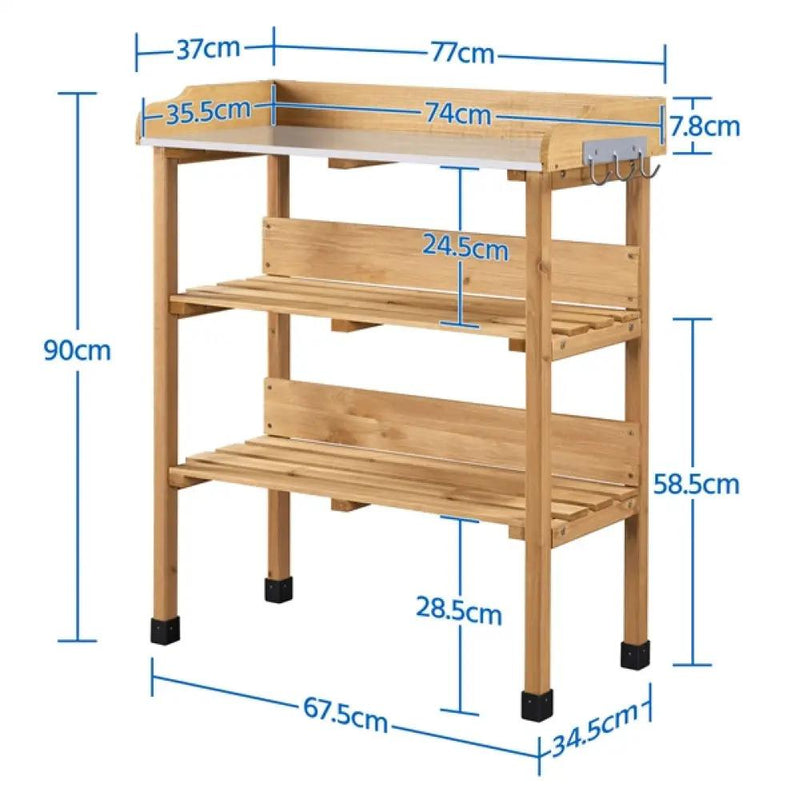 Yaheetech Outdoor Potting Bench Outdoor Potting Bench
