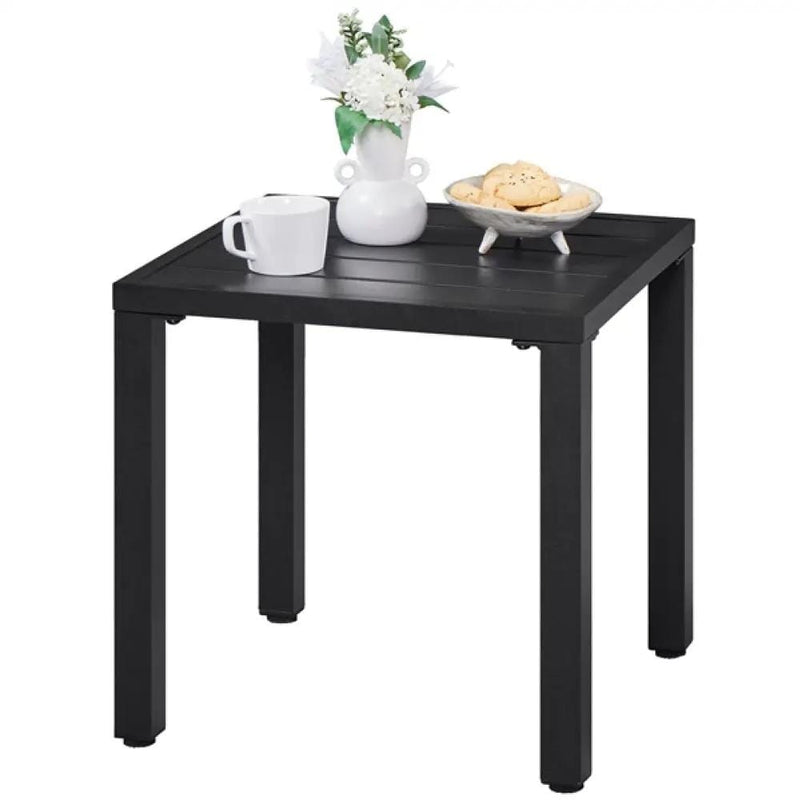 Yaheetech 2pcs Dining Chairs + Outdoor Coffee End Table 2pcs Dining Chairs + Outdoor Coffee End Table