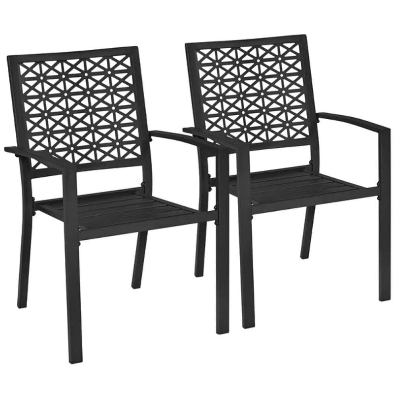 Yaheetech 2pcs Dining Chairs + Outdoor Coffee End Table 2pcs Dining Chairs + Outdoor Coffee End Table