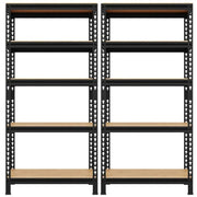 2pcs 5-Tier Utility Shelves Adjustable Metal Shelving Units – view 2