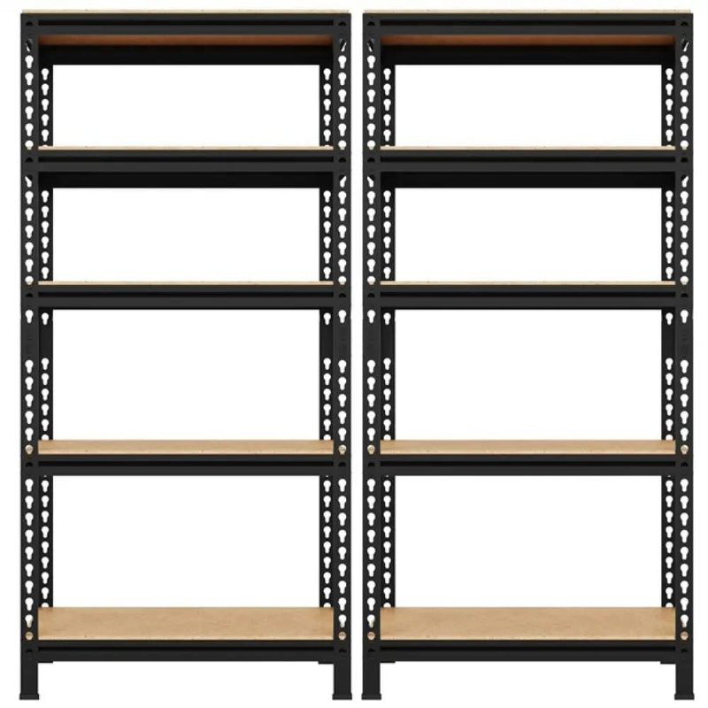 2pcs 5-Tier Utility Shelves Adjustable Metal Shelving Units – view 2
