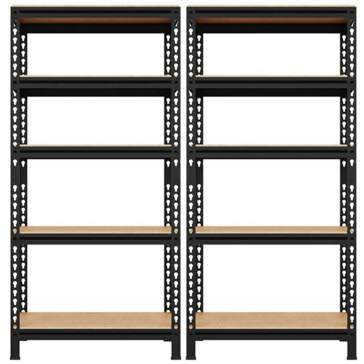 2pcs 5-Tier Utility Shelves Adjustable Metal Shelving Units – view 2