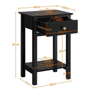 Yaheetech 2x Wood Side Table End Table Storage Cabinet Night Stand 2x Wood Side Table End Table Storage Cabinet Night Stand