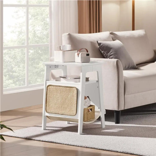 Yaheetech End Table with Cat Bed Side Table End Table with Cat Bed Side Table