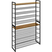 Yaheetech 10-Tier Iron Shoe Rack Organizer 10-Tier Iron Shoe Rack Organizer