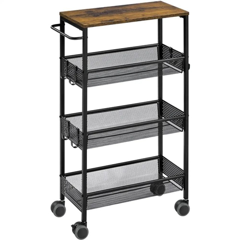 Yaheetech 4-Tier Storage Trolley Kitchen Trolley 4-Tier Storage Trolley Kitchen Trolley