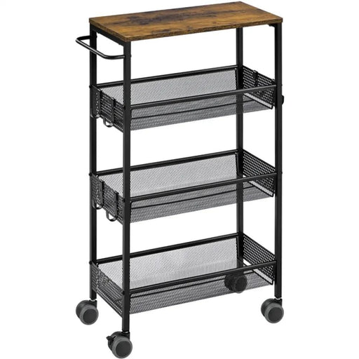 Yaheetech 4-Tier Storage Trolley Kitchen Trolley 4-Tier Storage Trolley Kitchen Trolley