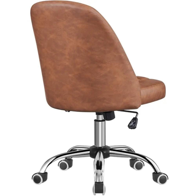 Yaheetech Faux Leather Mid Back Home Office Desk Chair Faux Leather Mid Back Home Office Desk Chair