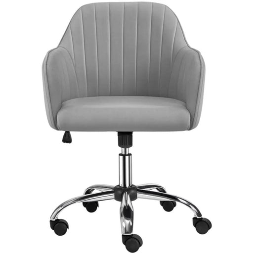 Modern Velvet Desk Chair Soft Height-Adjustable 360°Swivel Computer Chair – view 2