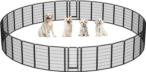 Yaheetech Set of 4 - 47.5″ Tall Dog Playpen Panels Metal Pet Fence Exercise Barrier Set of 4 - 47.5″ Tall Dog Playpen Panels Metal Pet Fence Exercise Barrier