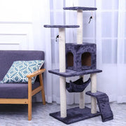 125CM Cat Tree House Scratching Post Condo - GREY – view 1