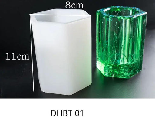 DIY Plant Pot mould, Cube and Cylinder Resin Planter moulds, Square Silicone moulds, DIY Flower Pot moulds, Pen – view 2