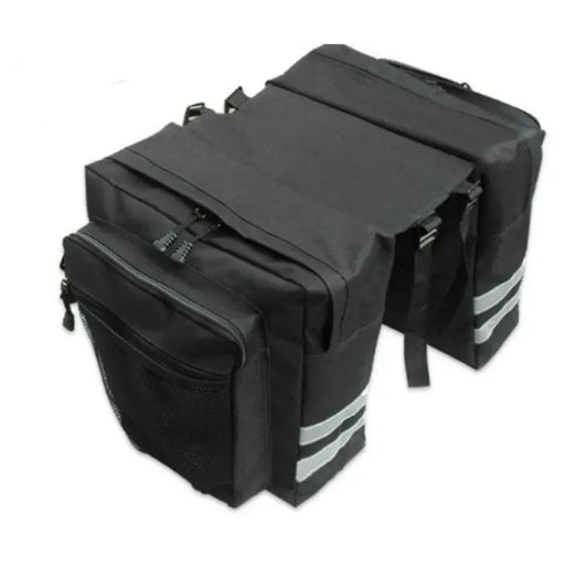 Ecotrek 30L Waterproof Bike Rear Rack Double Pannier Bag with Reflective Trim – Black JS76603 by ECOTREK
