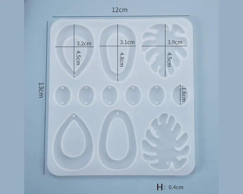 DIY Silicone Resin Moulds Earrings Pendant Epoxy Casting Moulds - 10