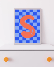 Blank Wall Print Shop Print Material Initial Checks  Blue (Personalised) Initial Checks  Blue (Personalised)