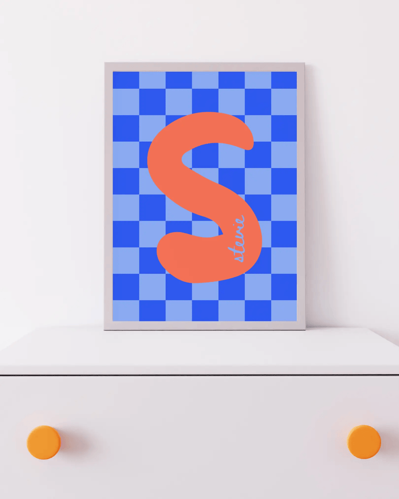 Blank Wall Print Shop Print Material Initial Checks  Blue (Personalised) Initial Checks  Blue (Personalised)