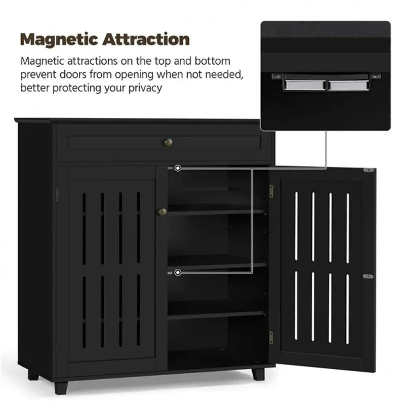 Yaheetech 4 Tier Shoe Storage Cabinet Shoe Rack 4 Tier Shoe Storage Cabinet Shoe Rack