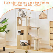 Yaheetech 53" Tall Wooden Cat Tree Tower 53" Tall Wooden Cat Tree Tower