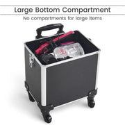 5-In-1 Professional Aluminum Rolling Cosmetic Makeup Train Cases Trolley – view 12