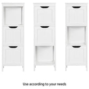 Yaheetech White Bathroom Cabinet 2 Hideaway Drawers 1 Shelf White Bathroom Cabinet 2 Hideaway Drawers 1 Shelf