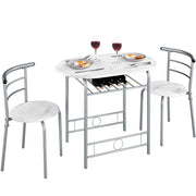 Yaheetech Modern Dining Set 1X Table + 2 Chairs Modern Dining Set 1X Table + 2 Chairs