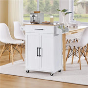 Kitchen Island Cart with Spice Rack Storage Rolling Kitchen Cart – view 13