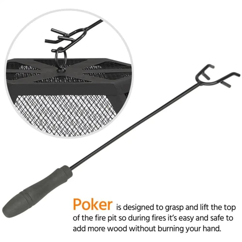 Yaheetech 24in Heavy Duty Fire Pit 24in Heavy Duty Fire Pit